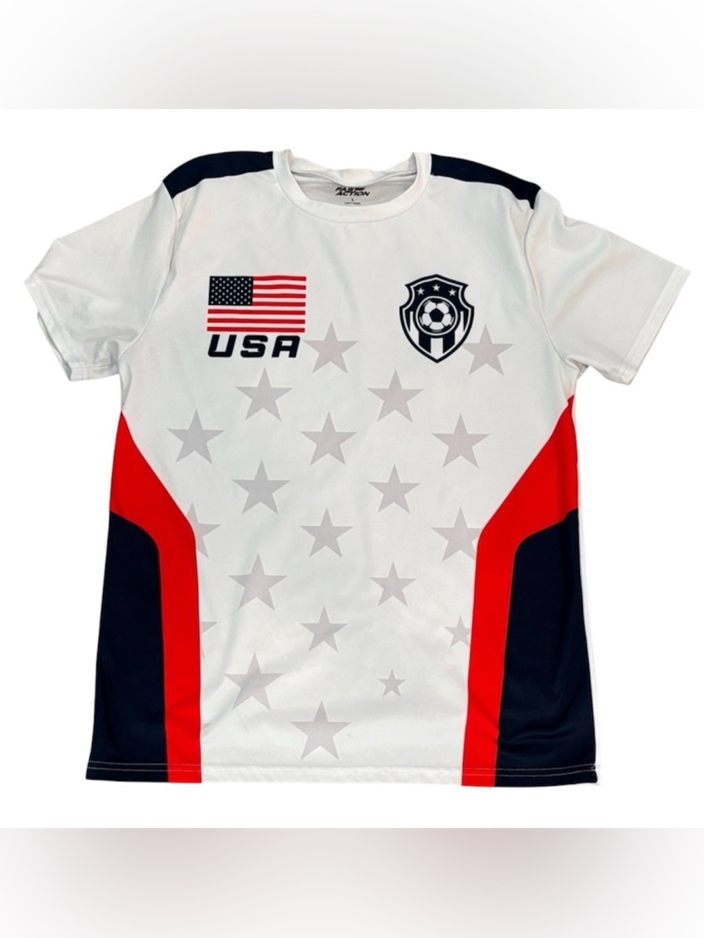 🇺🇸 Fast Action USA Soccer Jersey – Men’s Large – Red White Blue 🇺🇸